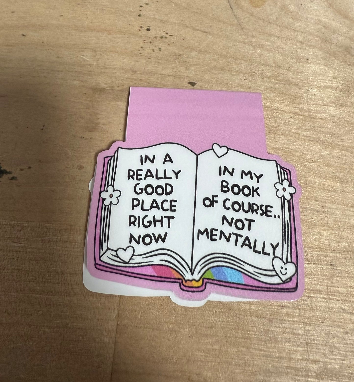 Sassy magnetic bookmark